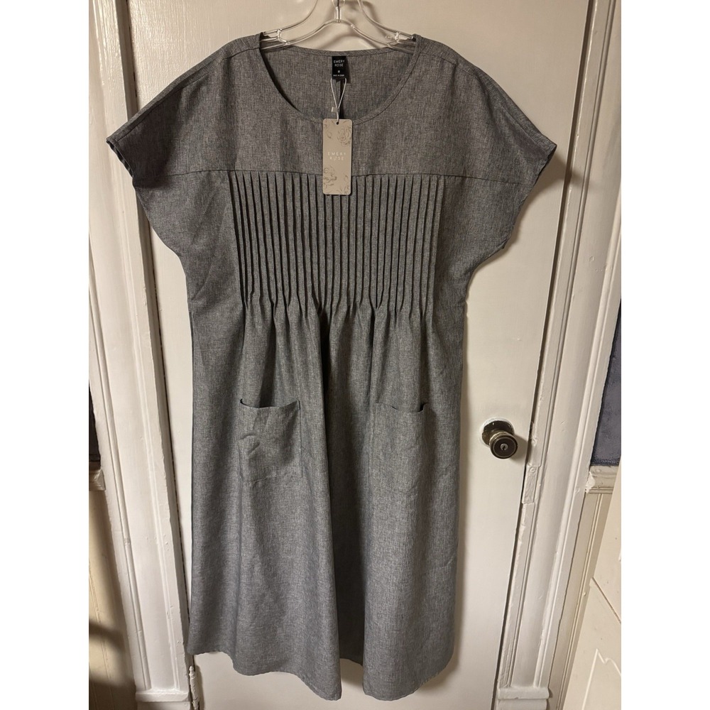 Emery Rose Size M Grey Flowey Midi‎ Length Dress